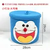 Cesta de Almacenamiento de Hilo de Algodón de Dibujos Animados Doraemon Gran Capacidad Tejida con Tapa para Organización del Hogar Caja de Almacenamiento de Juguetes y Snacks Hecha a Mano