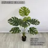 Estilos Recomendados para o Verão: Plantas Artificiais de Folhas Grandes, Paisagismo com Folhas Grandes, Plantas Artificiais de Veludo Verde em Vasos para Jardim, Folhas de Taro de Árvore Falsa