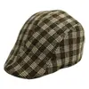 Gorra retro para hombre, boina a cuadros de otoño e invierno, gorra coreana de mediana edad, gorra progresiva informal Joker, venta al por mayor