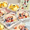 Caja de Empaque para Pastel de Nieve Explosión de Frutas, Caja para Postre Horneado, Caja para Llevar Pastel Pequeño Basque Explosión de Nieve