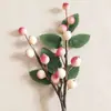 Ramo Curto de Frutas Vermelhas Decorativo para Casa Simulação Plástico DIY Manual Ramo Decorativo de Frutas Vermelhas Galho Curto Decorativo