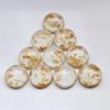 Acessórios DIY feitos à mão pequenos frescos translúcidos embutidos flor seca lantejoulas resina meia pílula patch brincos