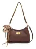Bolso de hombro con cadena bordada de patrón de rombos, nuevo estilo 2026, versátil, moderno y elegante, se puede llevar como bolso de hombro, bolso cruzado o bolso de axila