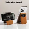 Adecuado para Apple 17Promax y teléfonos universales Android, Soporte magnético para tarjetas, Protección antirrobo contra deslizamiento, Anillo magnético Magsafe, Piel de PU
