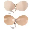 Almohadillas de Silicona para Senos Transfronterizas para Vestidos de Novia, Sujetador Invisible Fino Transpirable, Copa Redonda sin Tirantes, Vestido sin Tirantes, Almohadillas para Senos Push-Up