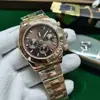 Reloj para Hombre Rolex Serie Daytona 40mm Mecánico Totalmente Automático con Correa de Acero Dorado, Suministro de Fabricante de Comercio Exterior Transfronterizo