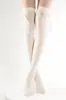 Calcetines Blancos hasta la Rodilla con Lazo, Calcetines Largos de Encaje con Cordones Estilo Japonés JK de Verano, Calcetines Blancos Leche Lolita para Mujer
