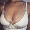 Joias da moda europeia e americana corrente de diamante oca sexy corrente de peito de biquíni corrente corporal