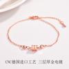 Librito Rojo Luz Lujo Moda Pulsera de Verano Oro 18K Seiko CNC Faceta Mismo Estilo Pulsera Pequeña Cintura de Hombre para Mujer