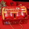 Caja de Regalo de Agradecimiento para Cumpleaños de Personas Mayores Celebración Centenaria Estilo Chino Set Antiguo Q^ Cuenco de Cerámica para la Longevidad Se Puede Personalizar para Banquetes de Cumpleaños Regalos de Agradecimiento
