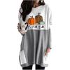 Amazon Wish2022 Otoño e Invierno Nuevo Calabaza Halloween Bolsillo Vestido de Manga Larga Transfronterizo Línea A Manga Larga