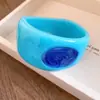 Pulsera redonda abierta de resina de borde ancho europea y americana, inspirada en la dopamina, fresca y versátil, joyería de nicho de alta gama para mujer