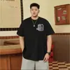 Ropa de Verano 2026 para Hombre de Marca de Moda Tallas Grandes Nueva Estilo Camiseta de Manga Corta Falsa de Dos Piezas para Hombre, Corte Holgado, Cuello Redondo, Algodón Puro Manga Media