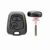 Adequado para Capa de Modificação de Chave Peugeot Citroen, Capa de Controle Remoto de Carro Reto com 2 Botões, Porta 307, Porta 206, Dez