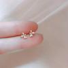Aretes de Botón de Mariposa y Flor de Plata 925 Elegantes de Moda Dulces para Mujer Nueva Moda Pequeños Artísticos Joyería para la Oreja