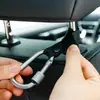Almacenamiento de gancho para reposacabezas de coche de Amazon con correa de gancho portátil multifuncional, gancho para coche eléctrico para asiento trasero
