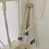 Bolso Tejido de Punto de un Solo Hombro de Estilo Artístico Nuevo y Elegante, Bolso de Playa con Gran Capacidad y Diseño Calado para Verano, Estilo Ins