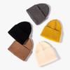 Sombrero de Lana Otoño e Invierno Casual Lindo Estilo Universitario Sombrero Tejido Sombrero Cálido Grueso para Mujer Sombrero Melón Coreano de Moda