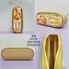 KD218 Estudiantes Japoneses de Dibujos Animados Bolsa para Lápices de Lona de Doble Capa Gran Capacidad Almacenamiento Estudiante para Lápices Bolsa para Lápices para Organizar Lápices