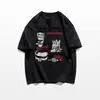 2026 Nova Camiseta de Manga Curta Primavera e Verão Feminina Temporada Solta Oversize Streetwear Americano Top de Meia Manga