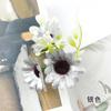 Simulação margarida flor cordão faça você mesmo acessórios planta aquática verde flor grampo de cabelo cocar roupa flor de seda enfeites de fotografia para casa