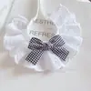 Babeo de Encaje de Algodón Puro para Gato Mascota Lazo Lindo Bufanda Decorativa Babero para Perro Accesorios