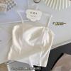 Nuevo chaleco camisola de seda de hielo pura sin costuras con espalda hermosa para mujer, transpirable y agradable para la piel con almohadilla para el pecho, ropa exterior, base envolvente para el pecho para mujer