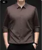 Camisa justa sem costura masculina com forro de fleece de inverno Macacão de camisa branca grossa e quente para homens de negócios