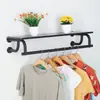Ferro Loja de Roupas Cabideiro Exibição Rack Lado da Parede Cabide de Parede para Roupas Cabide de Parede para Roupas Ilha Rack de Parede