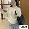 Patrón Retorcido Otoño Nuevo para Mujer Moda Casual de Gama Alta Elegante de Manga Larga Logo de Caballo Bordado Tejido de Punto