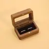 Madera Maciza Nogal Negro Apertura de Ventana Exquisita Caja para Gemelos Clavos de Puño Juego de Gemelos de Puño Francés Caja de Empaque Caja de Regalo Accesorios Accesorios Hombres