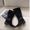 Botas Altas de Invierno Otoño 2025 Nuevas con Punta, Hebilla de Cinturón Trenzada, Tacón Grueso, Puño, Gamuza, Estilizadas, Estilo Motero
