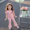 Conjunto Casual Versátil Lindo de Manga Corta Nuevo Verano 2026 para Niñas Pequeñas y Medianas, Conjunto de Ropa Infantil de Dos Piezas
