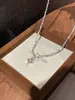 Collar de Estrella de Cuatro Puntas de Plata Rota para Mujer, Diseño de Nicho de Lujo Ligero con un Toque de Alta Gama, Accesorio Colgante, Cadena para Clavícula, Plata Rota ¿Cuántos Liang?