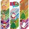 Navidad Juguete Rompecabezas Pegatinas Dibujos Animados Papá Noel Cambio de Cara Haz una Cara Pegatinas DIY Pegatinas Impermeables