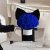 [En Stock] Nuevo Producto Cubo de Abrazo con Lazo Mediano Caja de Regalo con Flores Preservadas