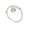 Tienda de regalos para madres y bebés pulsera redonda de imitación plata para niños pulsera de candado de longevidad para niños regalo para bebé de 234567 años