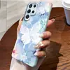 Funda de Película de Agujero Fino Estilo Pintura al Óleo Estilo Coreano Mariposa Carcasa Dura Película Galaxys25Ultra Funda para Teléfono Móvil Samsung S24+
