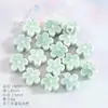 Cuentas pequeñas de flor de cerámica de colores, no se decoloran, agujero recto, cuentas sueltas de flor de cinco pétalos, para joyería y accesorios de ropa DIY hechos a mano, cuentas de porcelana