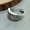 Anillo Ábaco de Monedas Vintage Personalidad Agresiva Estilo Étnico Tailandés para Hombre y Mujer Apertura Ajustable Anillo Único de Aleación
