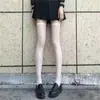 Calcetines de media pierna verano finos 1D brillo aceitoso brillante aceite de caballo calcetines hasta la rodilla sin borde calcetines blancos raíz del muslo deseo puro
