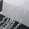 Cuentas Sueltas de Cristal Accesorios para Joyería DIY Cuentas de Vidrio Tallado Forma de Gota de Agua Accesorios para Ropa Color Plateado Agujero Horizontal 5*8mm Gota de Agua