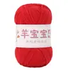 Oveja Bebé Hilo de Algodón Peinado de 4 Cabos Hilo de Algodón de Leche Ovillo para Tejer a Mano DIY Crochet Kit de Materiales para Bufanda Suéter de Bebé