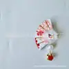 Acessório de Cabelo Estilo Chinês com Borla de Bola de Pelo de Vison Grampo de Cabelo, Presilha de Cabelo Japonesa Estilo Antigo, Presilha Japonesa Lolita Anime