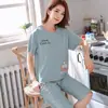 Pantalones de Pijama Ligeramente Transparentes de Moda Nuevos 2026 de Tres Cuartos para Mujer Conjunto de Verano Ropa de Casa para Tallas Pequeñas