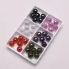 Miçangas Redondas Facetadas Coloridas de 6mm 8mm Zircônia Pedras Soltas Pedras Preciosas Coloridas Miçangas Redondas em Formato de Futebol Miçangas de Bola Miçangas Específicas para Pião