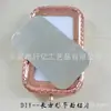 Espejo de Maquillaje Plegable Vintage Hecho a Mano con Base y Flor Bordada Pintada a Mano Soporte para Espejo Material de Regalo para Foto