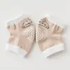 Nuevas rodilleras de algodón antideslizantes para niños, rodilleras para gatear de bebé, de rizo, engrosadas, de malla transpirable, rodilleras para bebé de verano