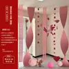Tira Larga de Boda con Palabras Felices, Decoraciones Colgantes de Papel Corrugado, Set de Decoración para Habitación de Boda, Bata de Novia para Vestirse, Decoración de Pared de Fondo