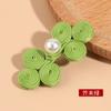 Hebilla de tres ruedas de perla botón de traje Tang cheongsam estilo nacional hebilla de tela cosida a mano accesorios de decoración de vestido chino retro